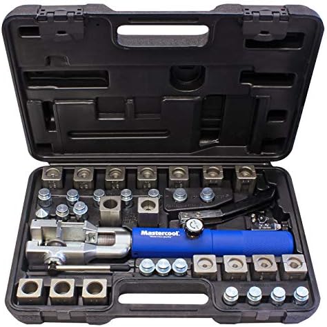 MasterCool 72485-PRC Универзална алатка за хидрауличко разгорување поставена со секач за цевки, сребро/сина боја