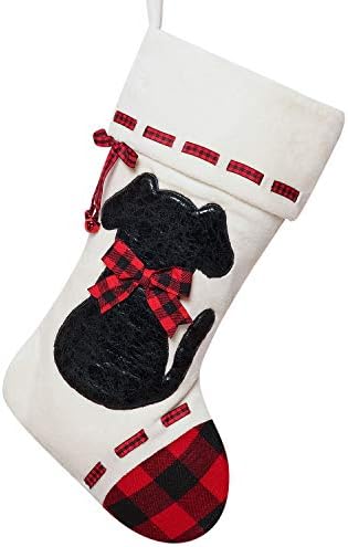 Алиори кучиња Божиќно порибување, 19 -максимални миленичиња виси чорапи со нејасна санта капа и кадифен кучиња писе, украсени за миленичиња