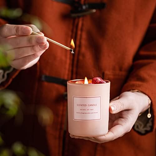 Лаванда миризливи свеќи розови тегли соја свеќи ароматерапија свеќа Новина роденденски подарок за мажи свеќи смешни подароци од свеќи со суви цвеќиња