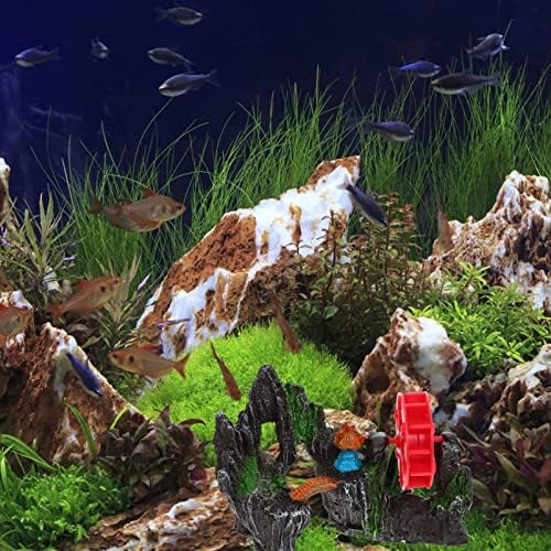 Ганазоно стакло украси Аквариум планински поглед риба резервоарот смола, скривања, украси дрвја, карпа пештера риба резервоар декори за аквариум