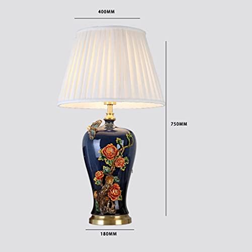Fksdhdg дневна соба табела ламба керамичка емајл боја спална соба постелна студија ламба европски стил ретро кинески стил француски стил американски класик