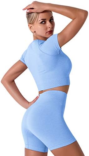 Imенска облека за јога на Имекис Беспрекорен тренинг постави високи панталони за вежбање на половината со спортски култури со