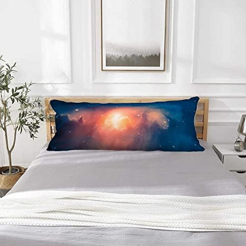 Utf4c starsвезди Планета галаксиска перница за тело покритие памук 20 x 54 возрасни меки со патент перница машина што се мие долга перница за