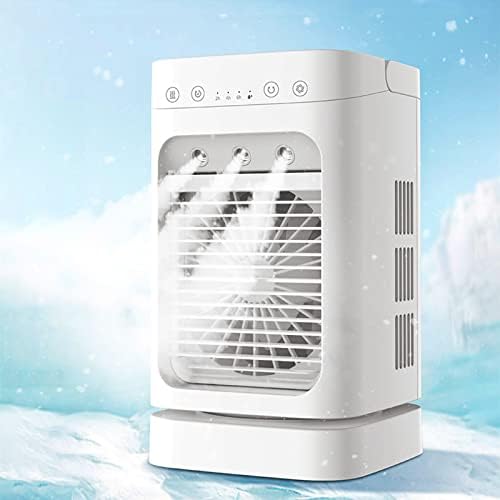 Личен климатик, 4800mAh домаќинство мини ладење-фан овлажнувач за спреј голем ветер за тресење на ветрот, личен мини ладилник за ладилникот на