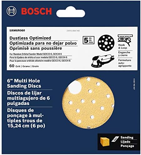 Bosch SRM6R060 5 компјутер. 60 решетки 6 во. Дискови за пескарење со повеќе дупки и јамки