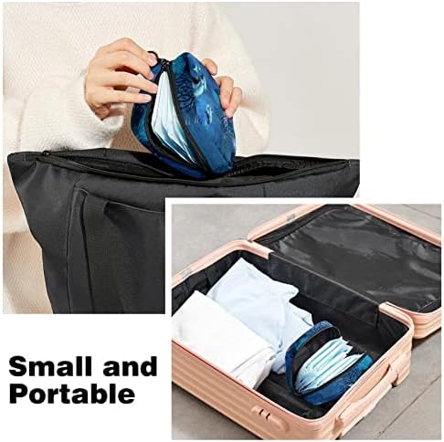 Санитарна торба за складирање на салфетка, торбичка за подлога, торбичка за подлога, мала торба за шминка, делфин