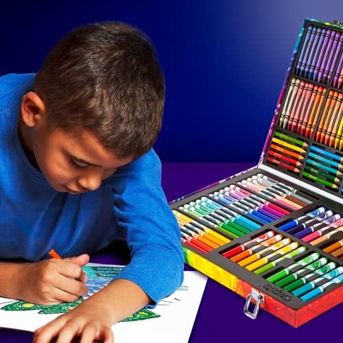 Crayola Инспирација Уметнички Случај Боење Сет-Виножито, Уметнички Комплет За Деца, Рефус Маркери, Боички, &засилувач; Обоени Моливи, Деца Подароци