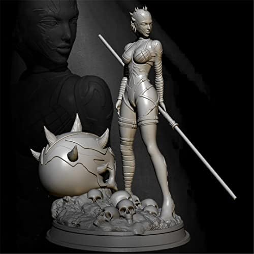 Etriye 75mm 1/24 Fantasy Planet Femaleенски воин смола карактер умре касти модел // ik0331