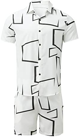 Jinf летни облеки за кошули за мажи-хаваиски кошули со кратки ракави-спортови на плажа облека-патеки печатени маички со кошула
