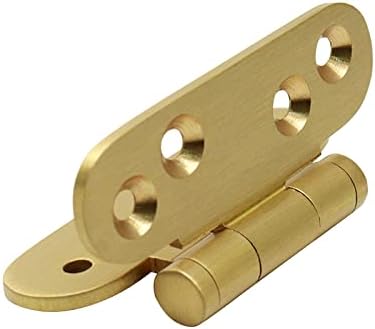 Curqia 2 парчиња злато H Flush шарка за хардвер за врата од мебел од кабинет