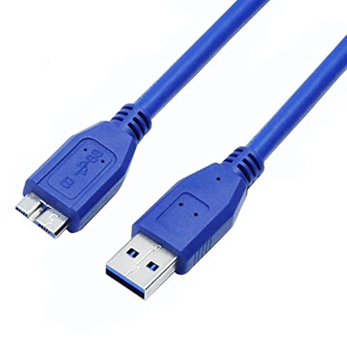 Кабел за хард диск Ouyfbo, USB 3.0 микро кабел, USB 3.0 Машко до микро Б машки кабел компатибилен со Samsung Galaxy S5 Белешка