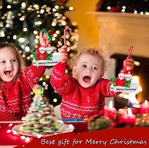 Mnhgdeey 2pcs Божиќни украси затворен, 2020 Божиќ украс Карантин преживеан персонализиран украсен подарок за украсување прилагодена забава