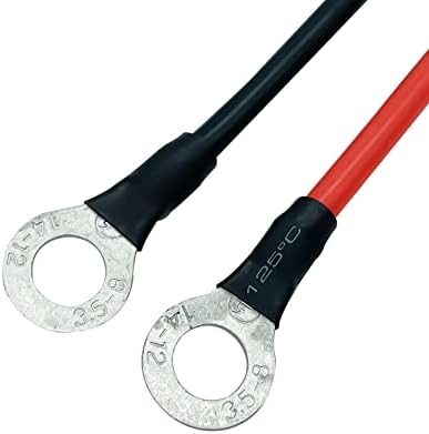 Кабел за терминал XT60 TO O RING, XT60H FEMALE TO O O RING EYELE TERMINAL CONNERCE CONNECTOR CONNECTOR CABLE 12AWG RC ESC CHALGER Страна за напојување за RC LIPO батерија FPV Racing Drone Drone Drone