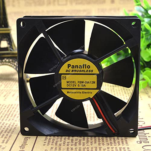 BZBYCZH компатибилен за Panafllo FBM-09A12M 90X90X25MM 12V 0,18A 9CM 2PIN COLING FAN