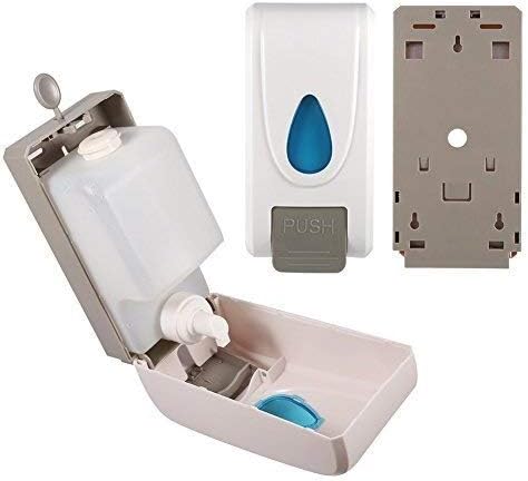Wgxyihai течен сапун диспензер 1000ml течен сапун лосион диспензер wallид монтиран туш шампон течна кутија кујна бања тоалет за чистење на рака, распрскувач за распрскувач