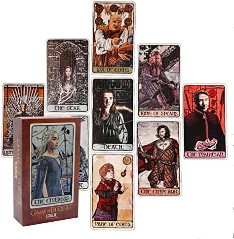 NightCity Game of Thrones Tarot: 78 комплети за картички со рачно нацртана слика, 4,75 * 2,75