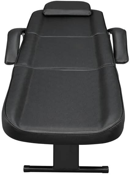N/A двојна намена за тетоважа бербер стол прилагодлив салон за убавина спа-маса за масажа со фиока 185x82x80cm црна