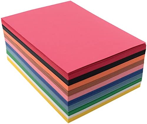 Платна градежна хартија, 10 разновидни бои, стандардна тежина, 6 x 9, 500 листови