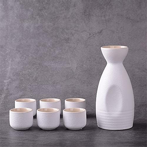 Yfqhdd 7pcs керамички саксиски садови чаши поставени јапонски стил колкови колкови дома кујна канцеларија флагон чаша за пијалоци креативни подароци