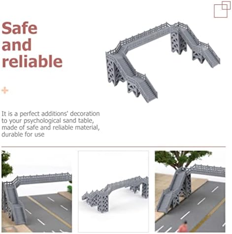 Jardwe Home Decor Railway Scene Packebridge 1: 87 Footbridge Model Model Sand Table Micro пејзаж декорација за железнички предели, песок табела модел на воз