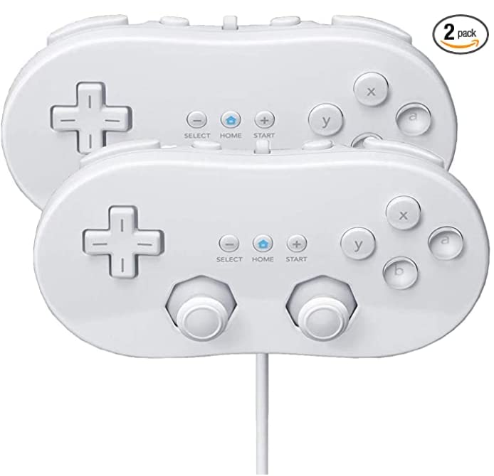 Zettaguard Classic Controller компатибилен со Wii, White 2pk