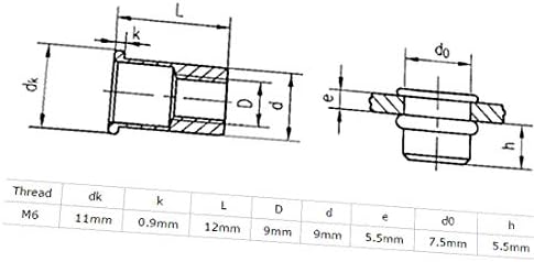 X-Gree M6X12mm цинк Позлатен јаглероден челик Завртете го орев за вметнување бронзен тон 30 парчиња (M6x12mm Цинк Плајсто ремиче