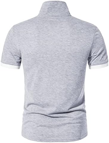 Поло кошули со кратки ракави за машки Waterwang, тенок памук голф-маици за голф основни дизајнирани