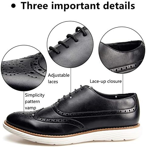 Џитаи Машки Оксфорд Чевли, Чевли За Облекување Чипка-До Врвот На Крилото Брог Чевли Машки Лесни Модни Чевли.