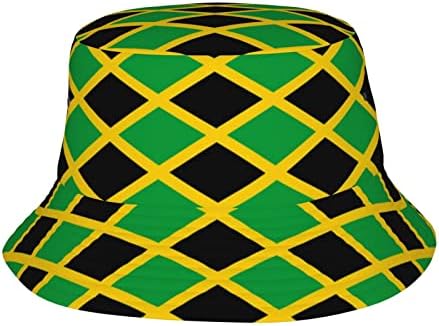 Јамајка знаме корпа капа за женски жени лето сонце, апстрактна рибарска капа на отворено патување сонцето капачиња