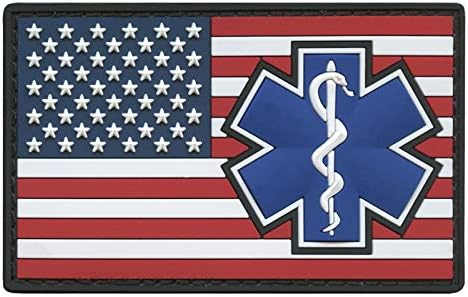 САД Америка знаме ЕМС ЕМТ Парамедици Медицински Медицински тактички морал ПВЦ гумен допир Прицврстувач