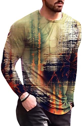XXBR војник со долги ракави маици за мажи, улица 3D дигитален пламен графички печатен тренинг спортски атлетика, врвови на господа