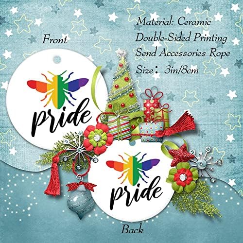 Орнаменти на новогодишни елки гордост ЛГБТ виножито украси ЛГБТ Божиќни украси ЛГБТК напредок на виножитото гордост геј лезбејски