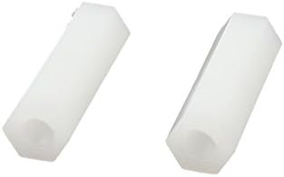 Aexit 3mm x релеи 18мм M3 женски нишка бела најлон PCB Spacer Hex PC табла со релеи на табла за стенд-оф 50 парчиња