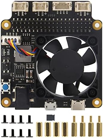 Geekworm Raspberry Pi 4B/3B+/3B X735 v3.0 DC 6V-30V Ширина на напон на напон Управување со напојување со безбедно исклучување и PMW