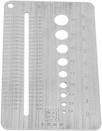 2-10мм завртка за завртки за четкички за челик за завртки од челик за завртки од не'рѓосувачки челик мерач на плочата за завртки со дијаметар за мерење на алатката за