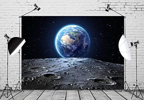 БЕЛЕКО 15х8фт Ткаенина Вселенска Позадина Универзумска Позадина Земја Месечина Површина Опремена Од Наса Планета Ѕвезди Фотографија Позадина За