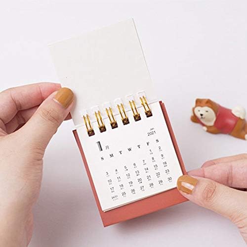 Lrenkey Hand Cluation 2021 Fresh Cartoon Mini Desktop Paper Calendar Dual Daily Daily Scheduler Table Planner Годишен организатор на