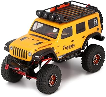 Носач на багажниот багаж на Injora Rack со LED Spotlights RC додатоци за 1/24 RC Crawler Car Axial Scx24 Wrangler JLU Axi00002