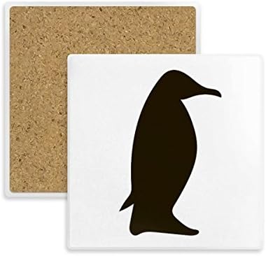 Црн Пингвин Портрет На Животни Квадратни Подлога За Подлога За Подлога Држач За Изолација Камен