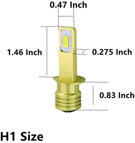 SNGL H1 LED Сијалица за Магла 6000k Ксенон Бела Исклучително Светла Висока Моќност H1 LED Светилки ЗА DRL Или Замена На Светилка За Магла
