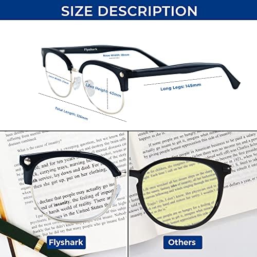Очила за читање на флешарк Со Читачи На Пролетни Шарки За Мажи сини светлосни очила