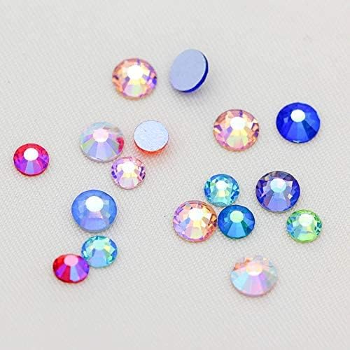 Река на скапоцен камен 2088 AB бои сјајни ригистони Flatback Nonthfix Crystal AB Rhinestones Nail Art Comploth - - SIAM AB /