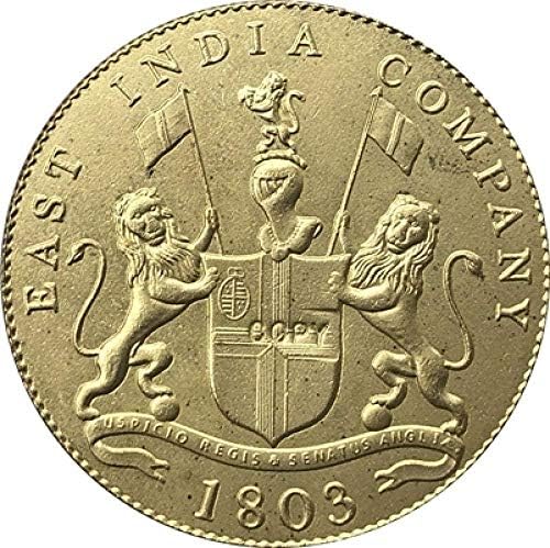 Предизвик Монета 1803 Индија-Британски 10 Пари Монети Копија 25 7мм Копија Подарок За Него Монета Колекција