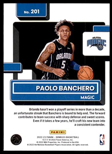 Paolo Banchero RC 2022-23 Donruss 201 NM+ -MT+ NBA кошаркарска магија оценет дебитант
