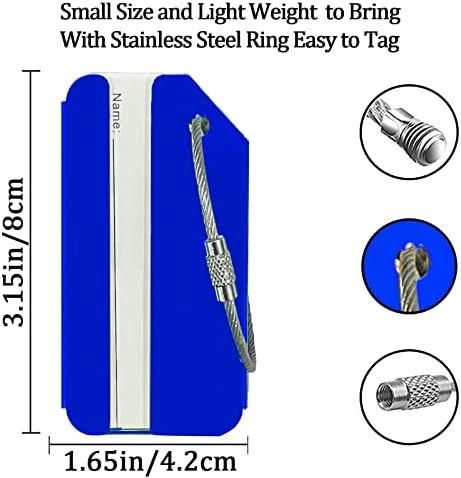 2 Пакет Куфер Тагови, Алуминиум Метал Багаж Тагови Со Име Лична Карта, Светла Боја Багаж Тагови За Брзо Место Патување Торби &засилувач;