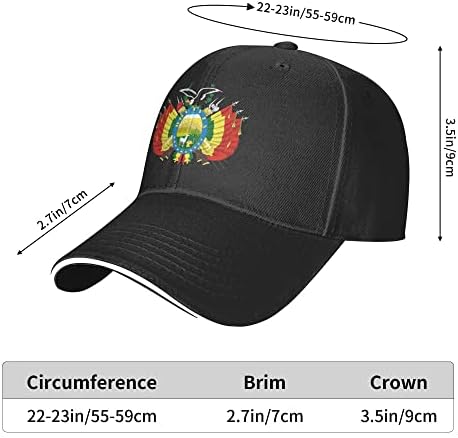 Ескудо де Боливија Спортска капа капа за мажи црна боја