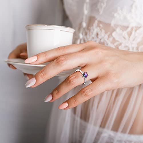 2023 Исклучителен гроздобер шарен солитер дијамантски прстен за жени ангажман прстен накит подароци плима прстен