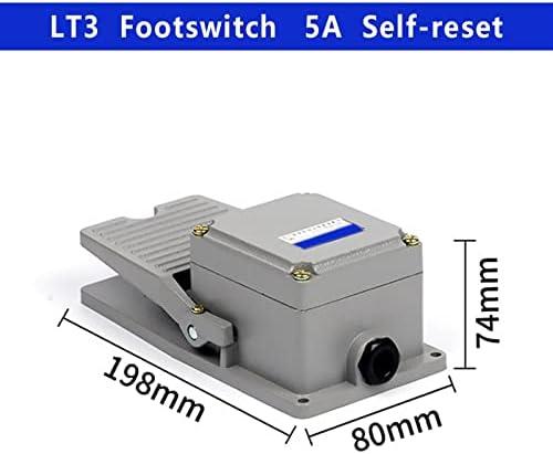 ГРУНИ 1pcs Footswitch LT3 LT4 Алуминиумски Школка Нога-На Моментална Контрола Прекинувач Електрична Енергија Педалата Само-Ресетирање