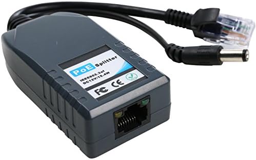 Uhppote DC12V моќност над инјекторот за адаптер за разделување на Ethernet POE со молња конектор