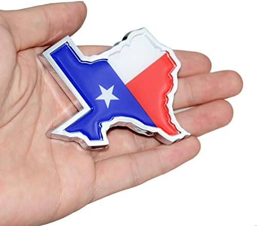 1 парчиња знаме на Тексас во форма на Тексас државно издание Амблем Деклас Досаден starвезда 3D налепница за налепница за замена